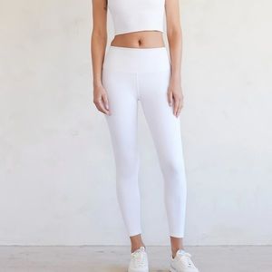 Carbon38 Ribbed 7/8 leggings - S - White - NWT